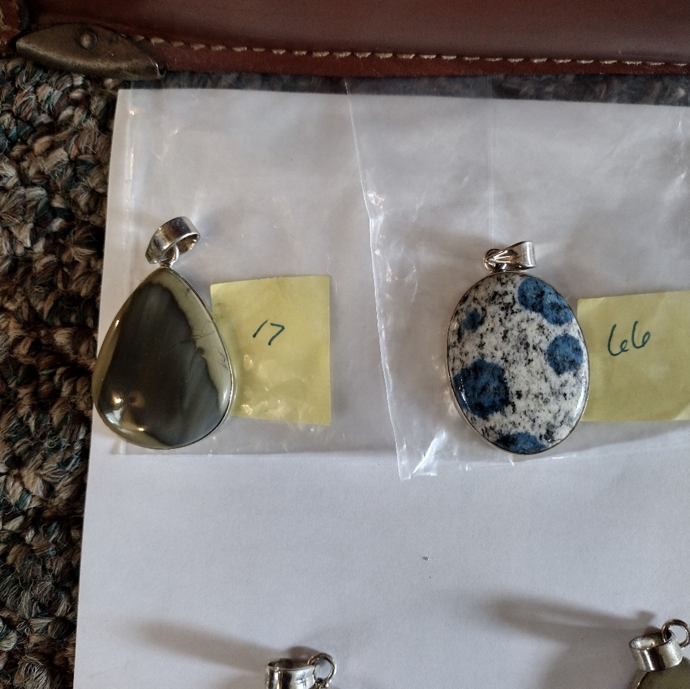 Sterling Silver Agate Pendants